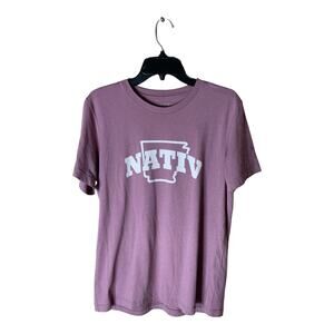 Nativ T-Shirt Unisex Large Short Sleeve Crewneck Graphic Casual Preppy Pullover